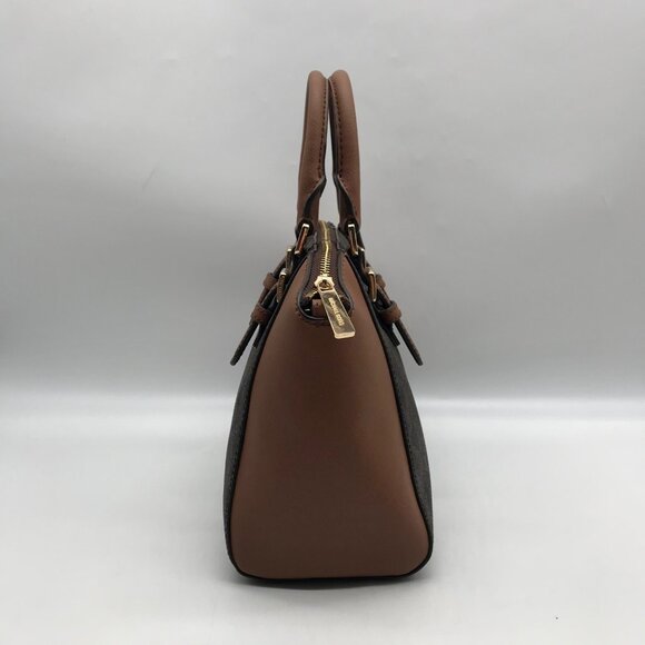 Michael Kors Brown Coated Canvas Monogram Ciara Satchel Bag And Wallet - Picture 4 of 10